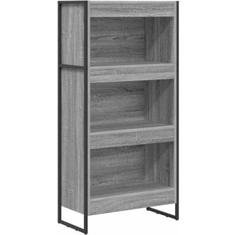 vidaXL Book Cabinet Grey Sonoma 60 x 30 x 121 cm Engineered Wood vidaXL