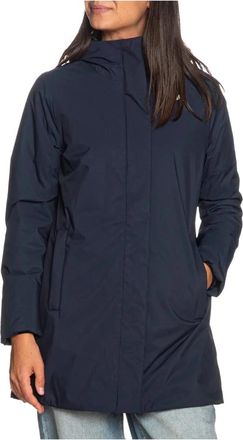 K-Way Sophie Twill Soft Beaver Jas - Dames - Parka Jassen - Blauw - L - Polyester - Jassen