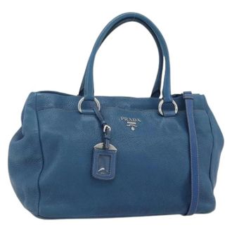 Prada Pre-owned Handbags, female, Blue, Size: ONE SIZE Pre-owned Vintage Hand Bag