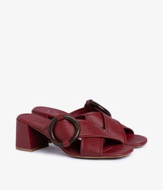 Pedro Garcia Red leather slingback criss-cross heel | Uxia | Fall-winter 26 |