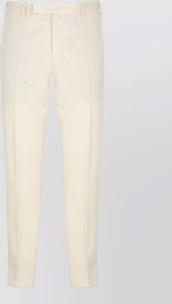 Pantaloni Torino virgin wool straight tailored trousers belt loops