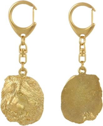 OEM Llavero Con Forma De Perro, Adorno Para Bolso Y Accesorio De Lujo De Art-dog, Con Ba&ntilde;o De Oro, De Pastor Cauc&aacute;sico