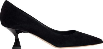 Ninalilou Zwarte Su&egrave;de Gesp Pumps - Dames - Pumps - Zwart - 36 1/2 EU - Su&egrave;de - Schoenen
