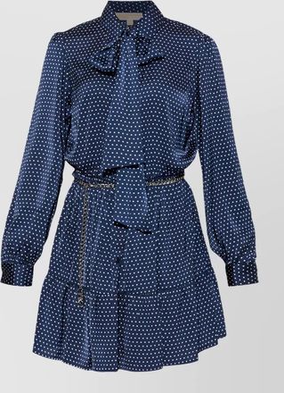 Michael Kors long-sleeve polka-dot mini dress