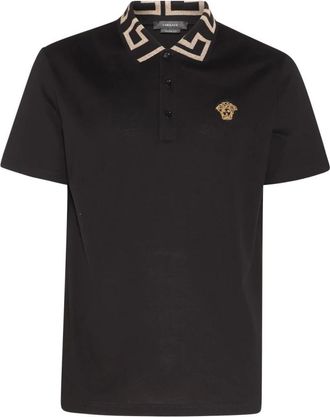 Versace Heren, Tops, Zwart, Maat: M Katoen