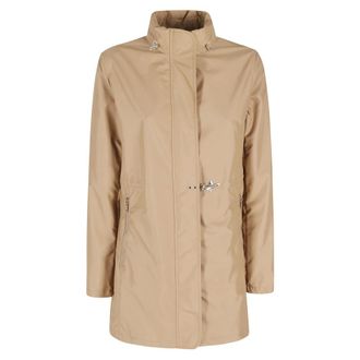 Fay Single-Breasted Coats, female, Brown, Size: S New Virginia Coat