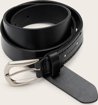 AllSaints Mens Cow Leather Reid Leather Belt, Size: 36