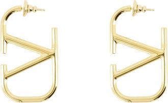 Valentino Garavani Earrings, female, Yellow, Size: ONE SIZE VLogo Signature Metal Earrings