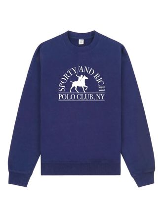Sporty & Rich Katoenen sweater - Blauw