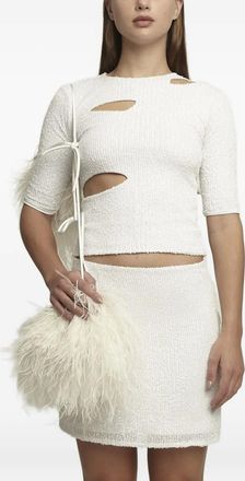 Gloria Coelho sequin cut-out top - White