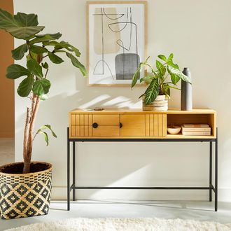 La Redoute Interieurs Eiken fineer console met opbergruimte Clara