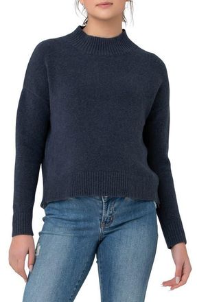 Ripe Jade Crop Nursing Sweater in Denim Marl at Nordstrom, Size X-Large
