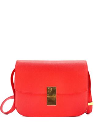 Celine Classic Box Bag Grainy Leather Medium crossbody bag - Rood