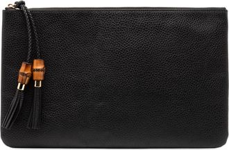 Gucci Pre-owned Gucci Calfskin Bamboo Tassel Clutch 9FO02I653MTZZRR2