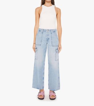 Mother Spinner Cargo Nerdy High-Rise Jeans In LetS Bounce