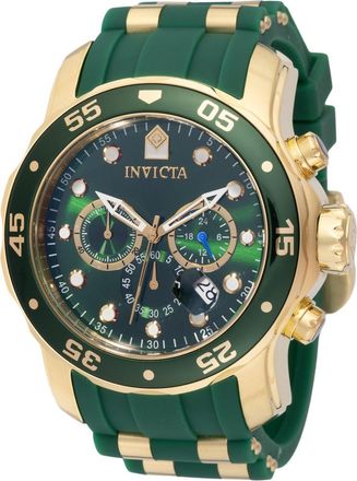 Invicta Pro Diver - SCUBA 18196 Heren Horloge - Quartz Uurwerk - Roestvrij Staal met groene Wijzerplaat - 48mm