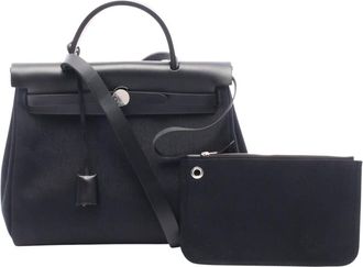Herm&egrave;s Pre-owned Hermes Military Toile and Vache Hunter Herbag Zip 31 Ladies 8312QR2WWTI5BGWZ