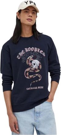 The Kooples Snake Skull Sweatshirt - Heren - Sweatshirts - Blauw - S - Katoen - Hoodies & sweatvesten