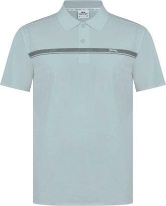Slazenger Heren Contrast Gestreept Golf Poloshirt (Grijs)