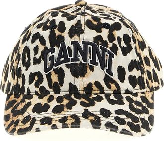 Ganni Embroidery Cap Cappelli Marrone-Donna