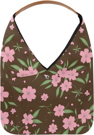 Generic Colorful Flowers Reusable Lightweight Grocery Bags - Foldable Into Compact Pouch, Washable & Sturdy, Multipurpose for Shopping and Travel