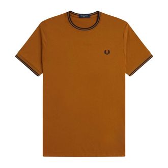 Fred Perry T-Shirts, male, Brown, Size: XL Twin Tipped T-Shirt