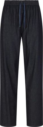 Emporio Armani Lichtgewicht Denim Broek met Trekkoord - Dames - Straight fit broeken - Blauw - 2XS - Denim - Broeken