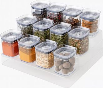 Ou Clear Tiered Countertop Spice Organizer 13-Piece Set at Nordstrom