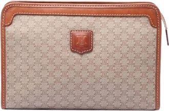 Celine Pre-owned Canvas Clutch - Dames - Vintage Clutch - Beige - ONE Size - Vintage
