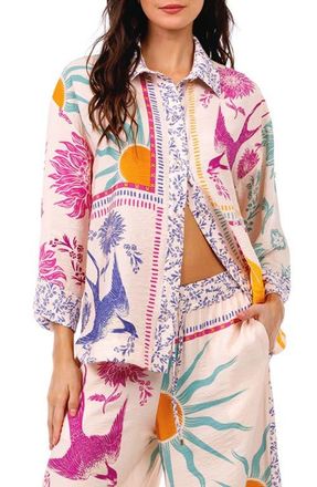 Agua Bendita Chrissy Alina Cover-Up Shirt in Pink at Nordstrom, Size X-Small