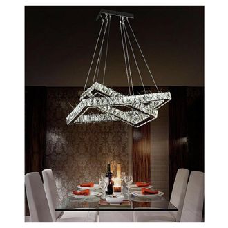 Trade Shop Trade Shop Traesio - Trade Shop - 48w Led Modern Lampadaries Con Cristally Bianchissima 6500k B12