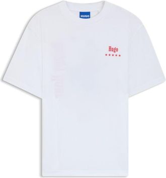 HUGO BOSS Cotton-jersey T-shirt with printed artwork