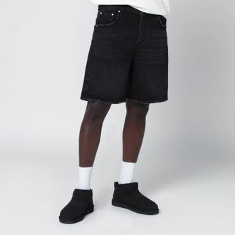 Represent Black denim Bermuda shorts