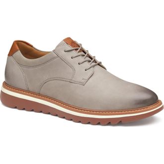 Johnston & Murphy Braydon Plain Toe Derby in Gray Oiled Nubuck at Nordstrom Rack, Size 13