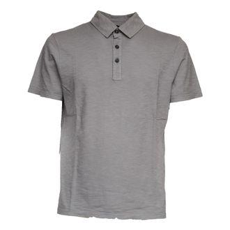 Dondup Polo Shirts, male, Gray, Size: XL Regular-fit Polo Shirt in Jersey Slub