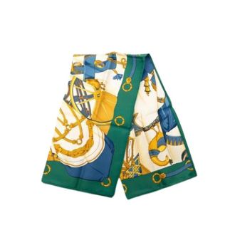 Herm&egrave;s Pre-owned Scarves, female, Multicolor, Size: ONE SIZE Pre-owned Silk Scarf