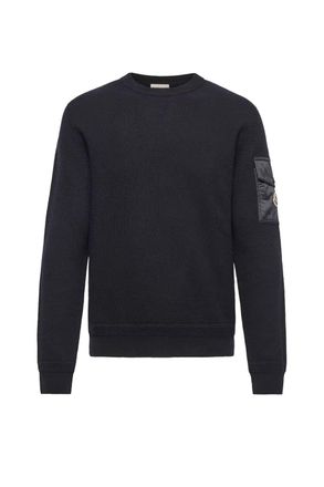 Moncler SLEEVE POCKET SWEATER Size: XL, colour: NAVY