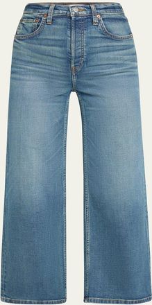 Re/Done High Rise Wide-Leg Cropped Jeans