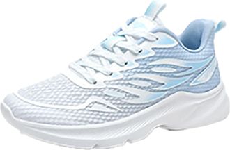 Generic Walking Shoes for Women UK Ladies Trainers Wide Fit Casual Fashion Sneakers with Wedge Sole Breathable Mesh Upper & Orthopaedic Arch Support Comfortab