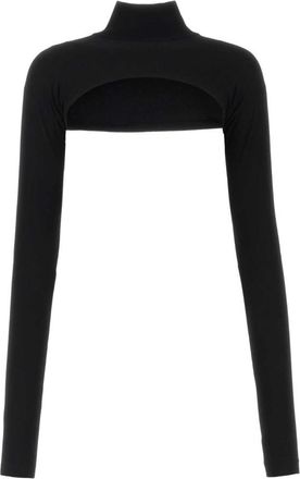Dolce & Gabbana Black Viscose Blend Shrug