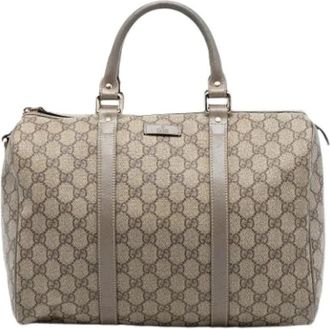 Gucci Pre-owned Handbags, female, Beige, Size: ONE SIZE Pre-owned Boston