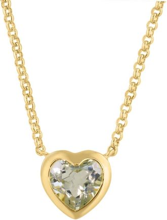 Effy Green Amethyst Heart Pendant Necklace at Nordstrom Rack, Size 18