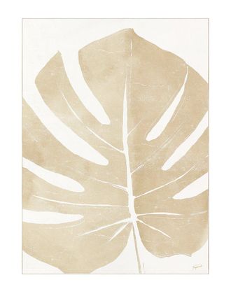 Empire Art Direct Neutral Tropico No. I Washable Leaf Art Area Rug
