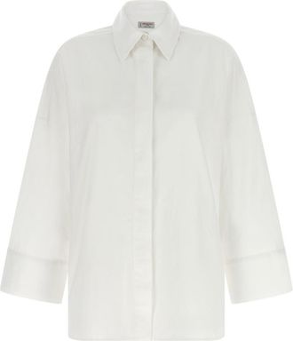 Alberto Biani White Oversized Solid Shirt