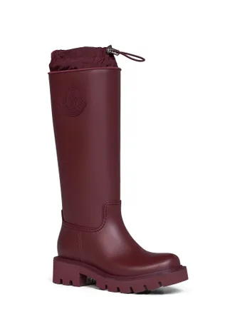 Moncler Kickstream High Rain Boot - Burgundy