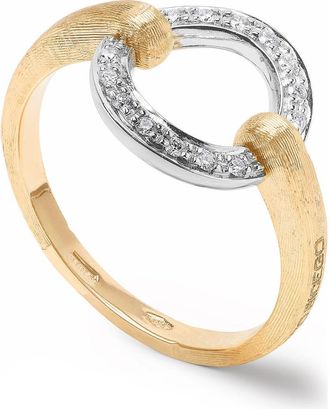 Marco Bicego Jaipur Open Circle Pav&eacute; Diamond Ring in Yellow Gold at Nordstrom, Size 6.5