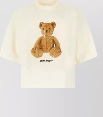 Palm Angels cotton crew neck t shirt teddy bear