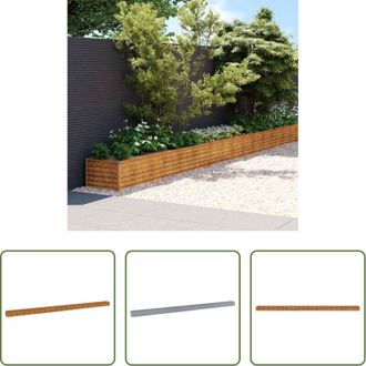 vidaXL Fioriera in acciaio corten - Fioriera Rialzata da Giardino 960x50x36 cm in Acciaio Corten