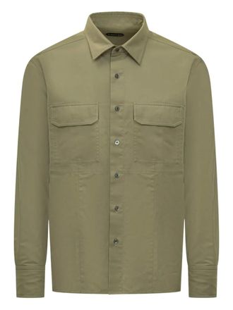 Tom Ford military-pocket shirt - Green