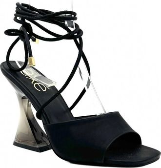 Ex&eacute; Womens Heeled Slingback Sandal In Black
